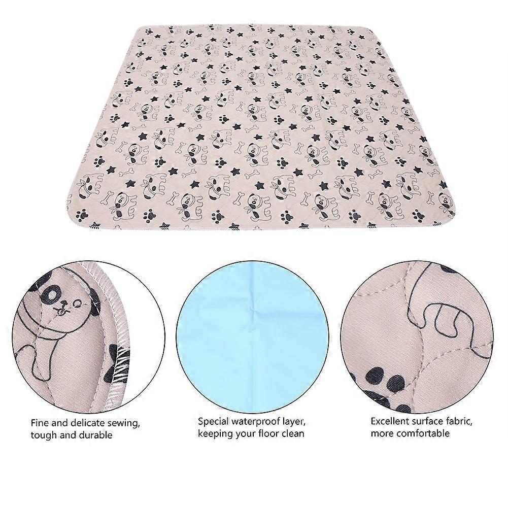 Reusable Waterproof Pet Pee Pad 80x90cm with Cartoon Bone Pattern