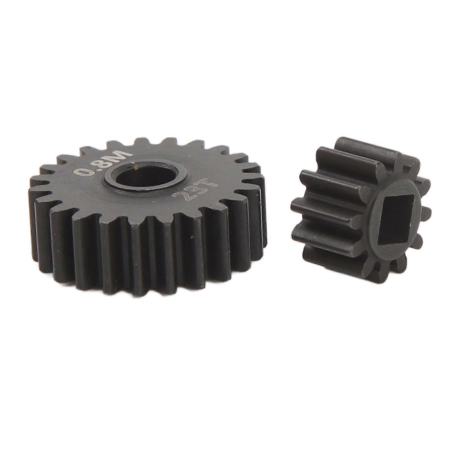 RC Portal Gears 0.8M Portal Gears 12T 23T Steel Gears Compatible for Axial Capra for SCX10 III 1/10 RC Cars 
