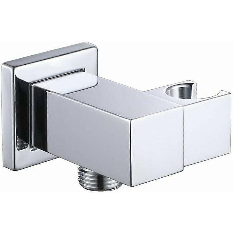 Shower Head Holder Square Brass Shower Head Holder Silver