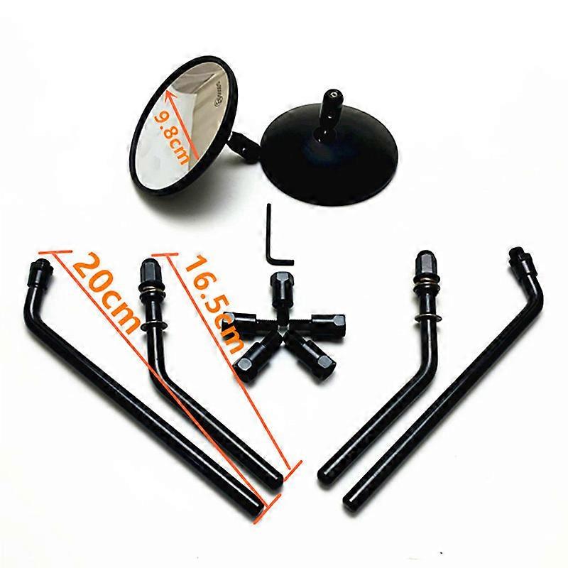 Sanyang Fit 4 Motorcycle Maverick Electric Vehicle Modification Retro Round Universal Rearview Mirror Reverse Mirror Reflector