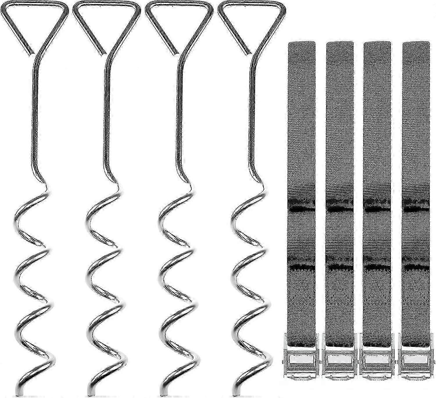 Trampoline Fixing Kit, Ground Anchor, Trampoline Fixing Stake Suitable For Trampoline, Trampoline Net, Trampoline Tent, Swing, Playground, Rectangular