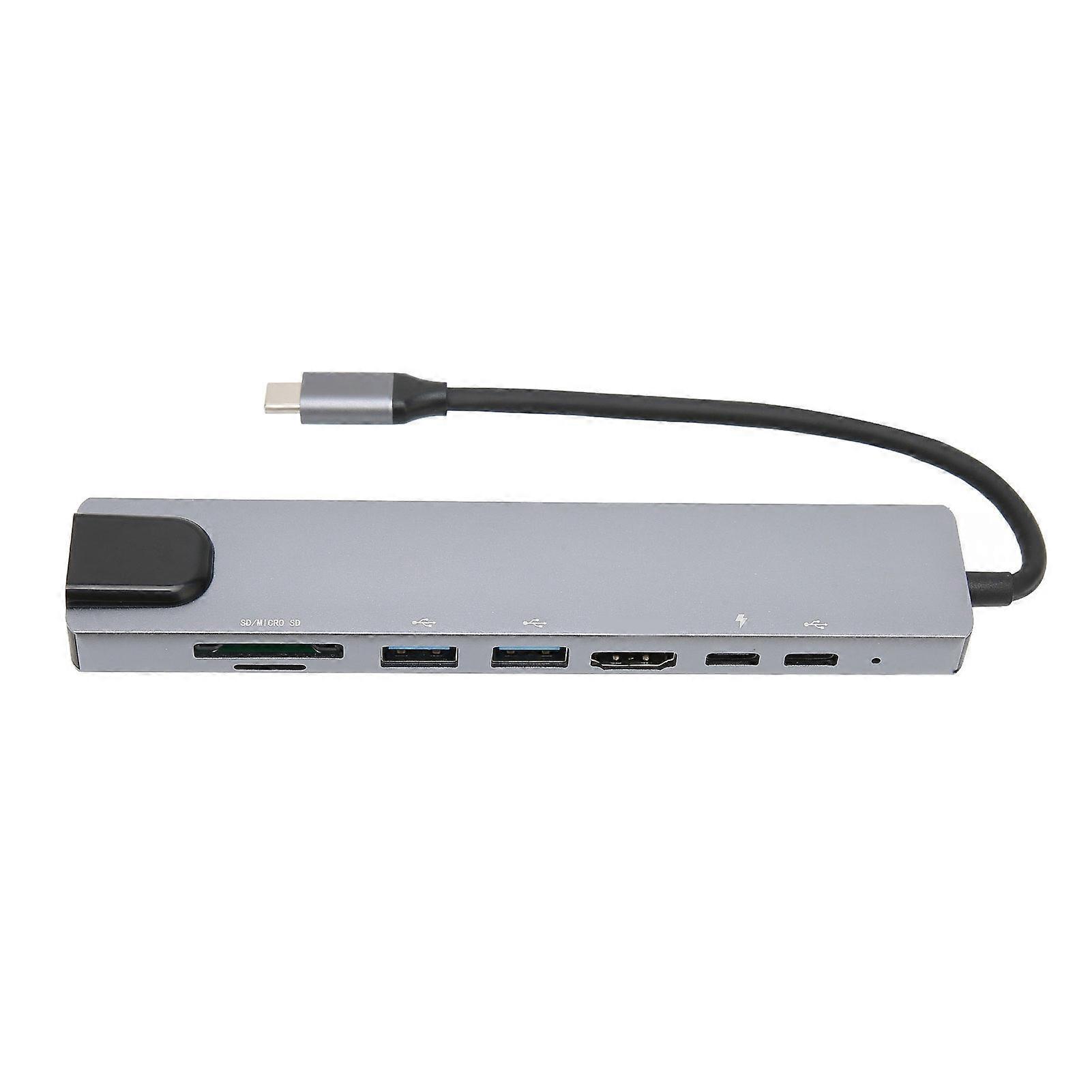 Type C Docking Station 5Gbps High Speed Transfer Chip 8 in 1 RJ45 USB Charging HUB for Laptop Notebook