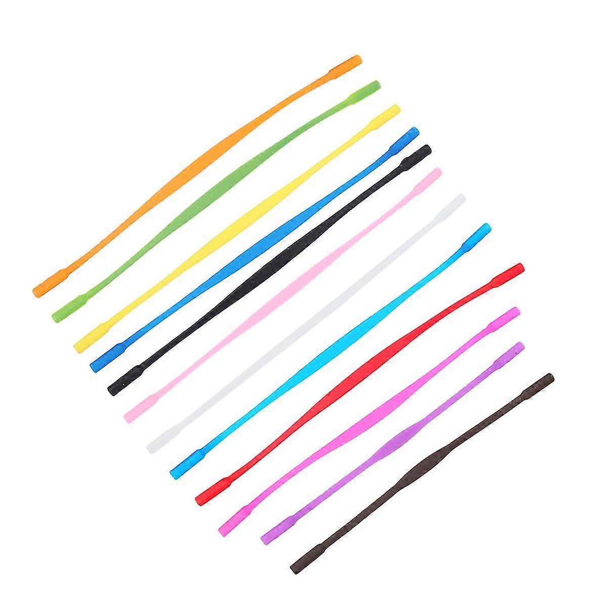 12pcs Anti-slip Glasses Cords Simple Eyeglasses Straps Portable Lightweight Glasses Strings Glasses Accessory (random Color)