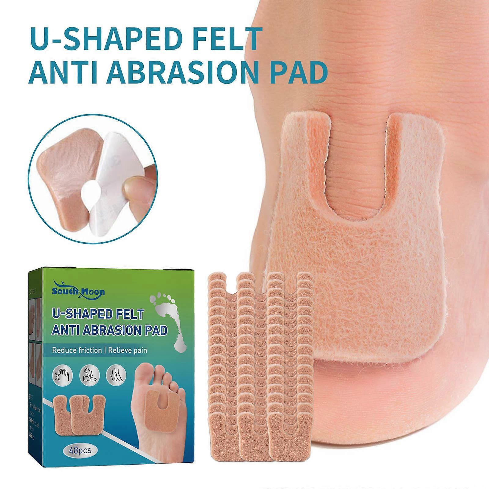 U-formede Callus Pads Fodpude Blød åndbar Selvklæbende Fodstøtte Sko Pads