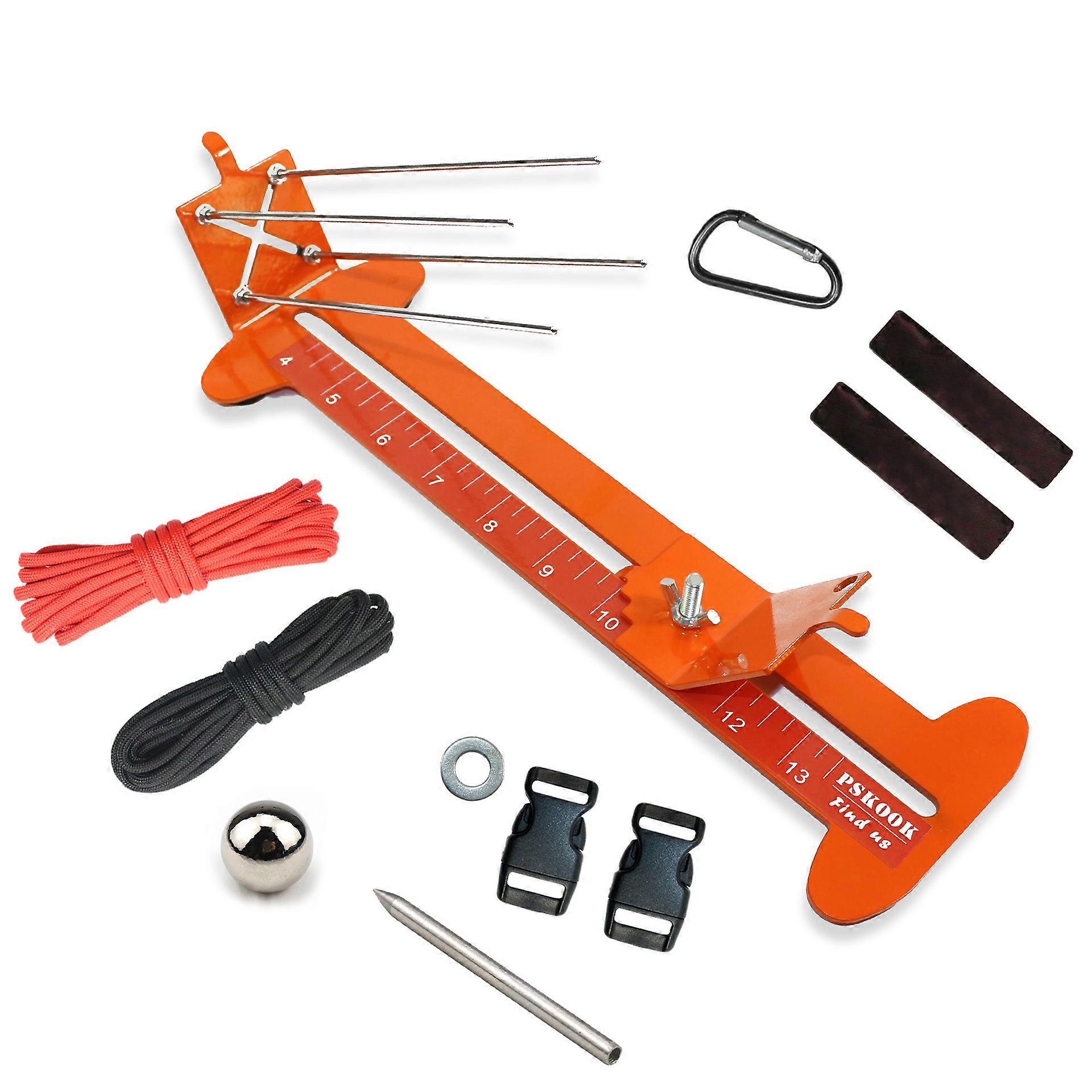 2-in-1 Paracord jig kit Adjustable Length Bracelet Maker Kit DIY Craft  Tools 4" to 13", Orange