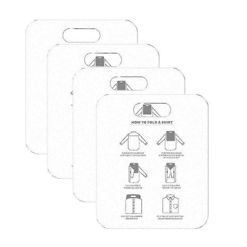 4Pcs Fast Folding Board Convenient Stacking Board for Adult Clothes Shirt Essentials Lazy Stacking