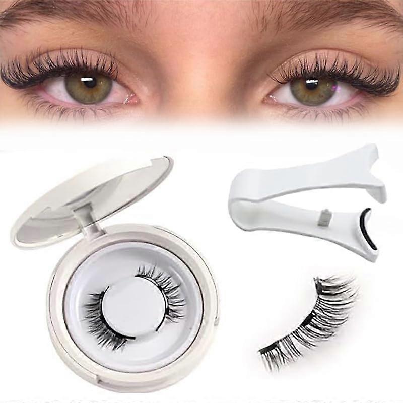 1Pair Magnetic Lashes Natural, No Glue Needed Eyelashes-Easy to Wear and Remove