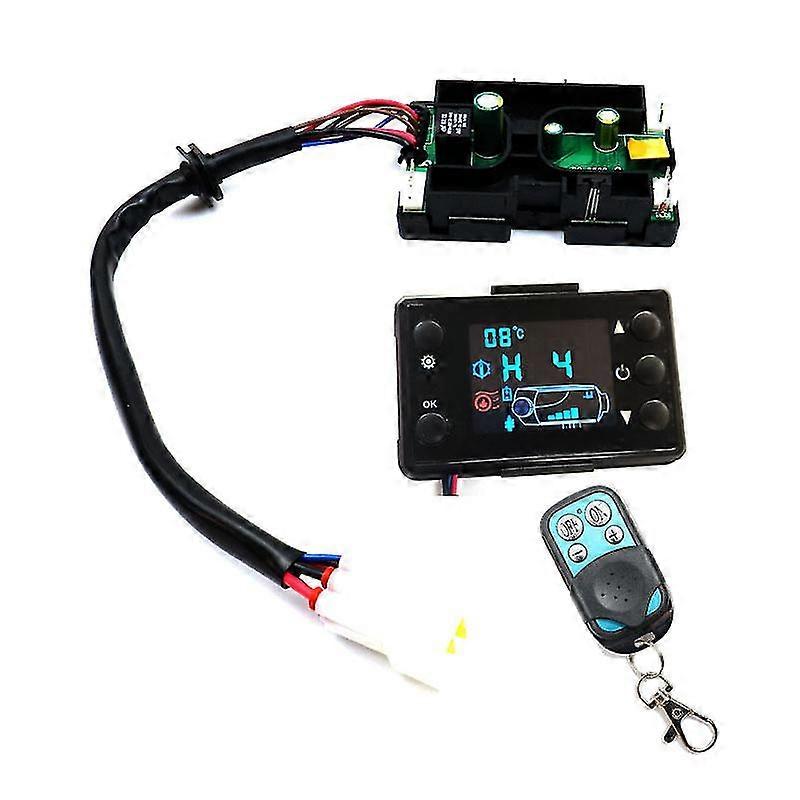 12V Car Heater LCD Switch Controller LCD Switch for Car Air Diesel Heater Parking Heater Black with Remote Control