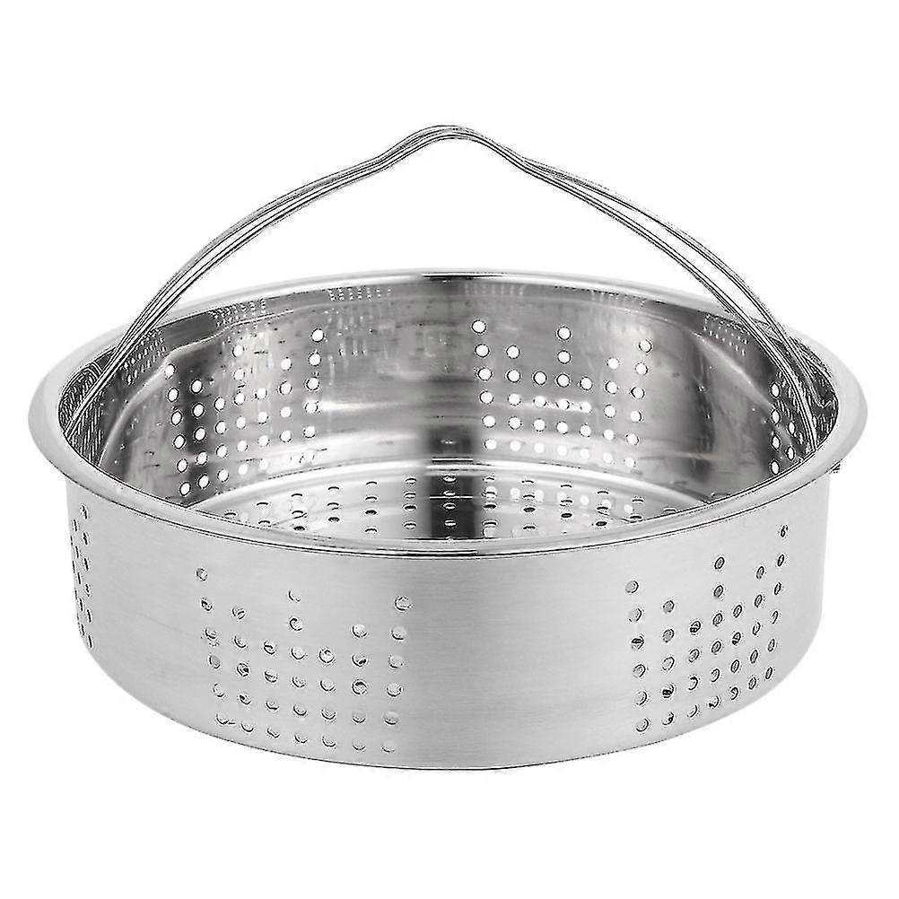 1 Pc Stainless Steel Food Steamer Multi-function Steaming Plate Cookware With Handle