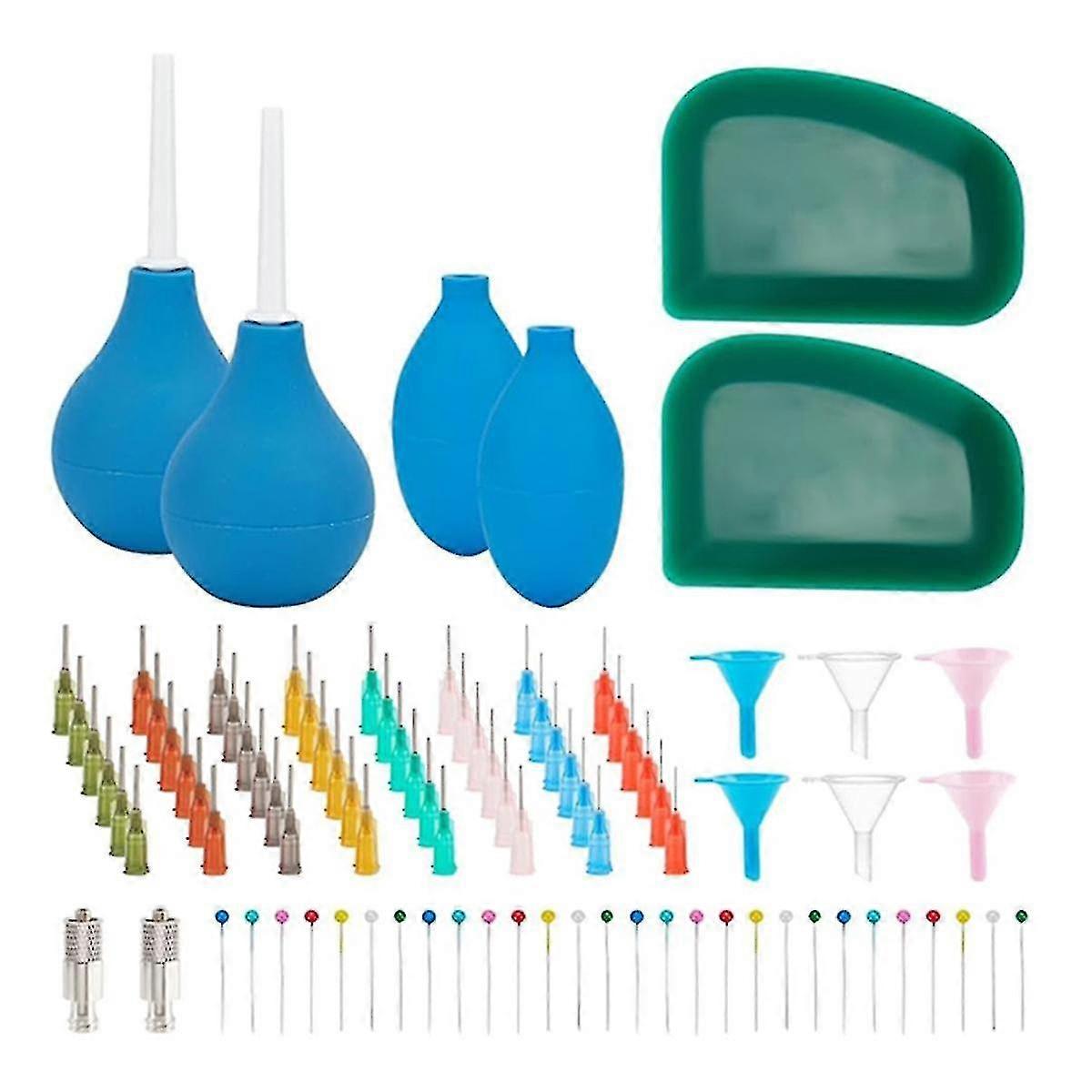 65 Piece Pottery Tools Ceramic Precision Tip Applicator Bottles, Decorating Tools, Rubber Squeeze Bottles with Fine Tips