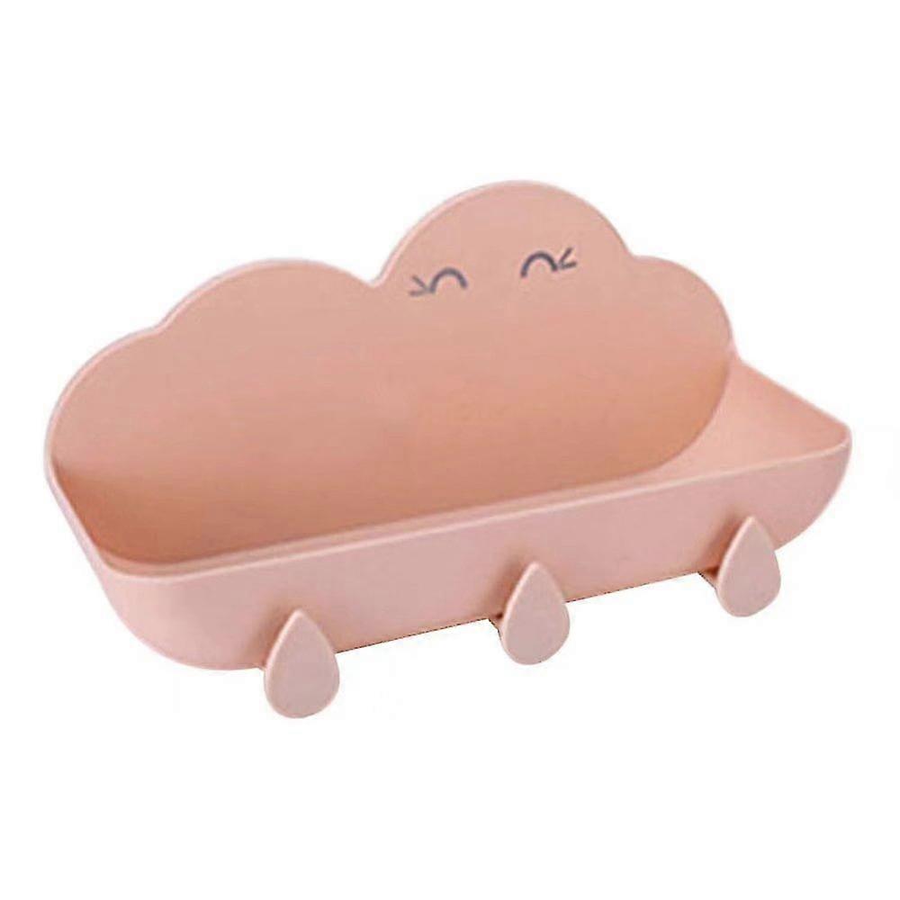cloud shaped wall shelf for kitchen, bath, bath, soap, towels - color: pink