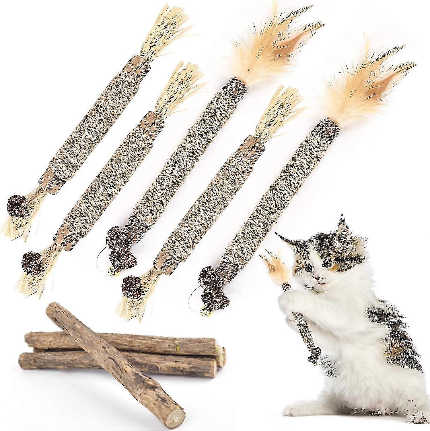 10pcs Silvervine Chew Sticks For Cats, Catnip Chew Sticks Cat Toys For Indoor Cat Kitten Teeth Grind