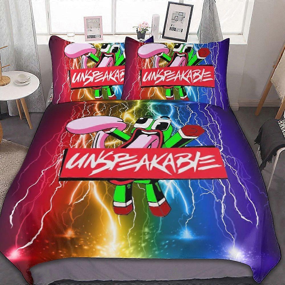 D147 סט כיסוי שמיכת מצעים לילדים, סט כיסוי שמיכה שלא יתואר עם כיסוי שמיכה אחד ו-2 ציפיות סט מצעים 3 יחידות FV147