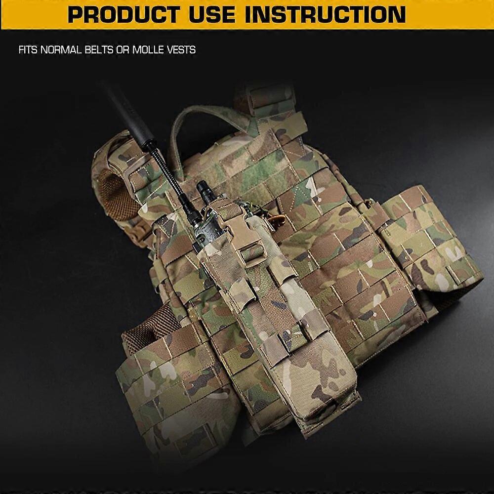 Sac Radio Tactique PRC-152 / PRC-148 – Molle Compatible Gilet / Ceinture, Sangle Élastique Rapide – Militaire & Airsoft