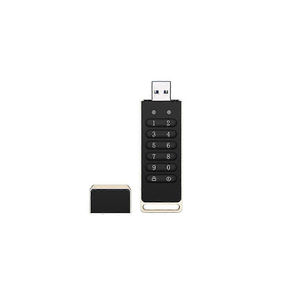 Secure Usb Drive, 256gb Encrypted Usb Flash Drive Hardware Password Memory Stick With Keypad Usb 3.0 Disk Flash Black