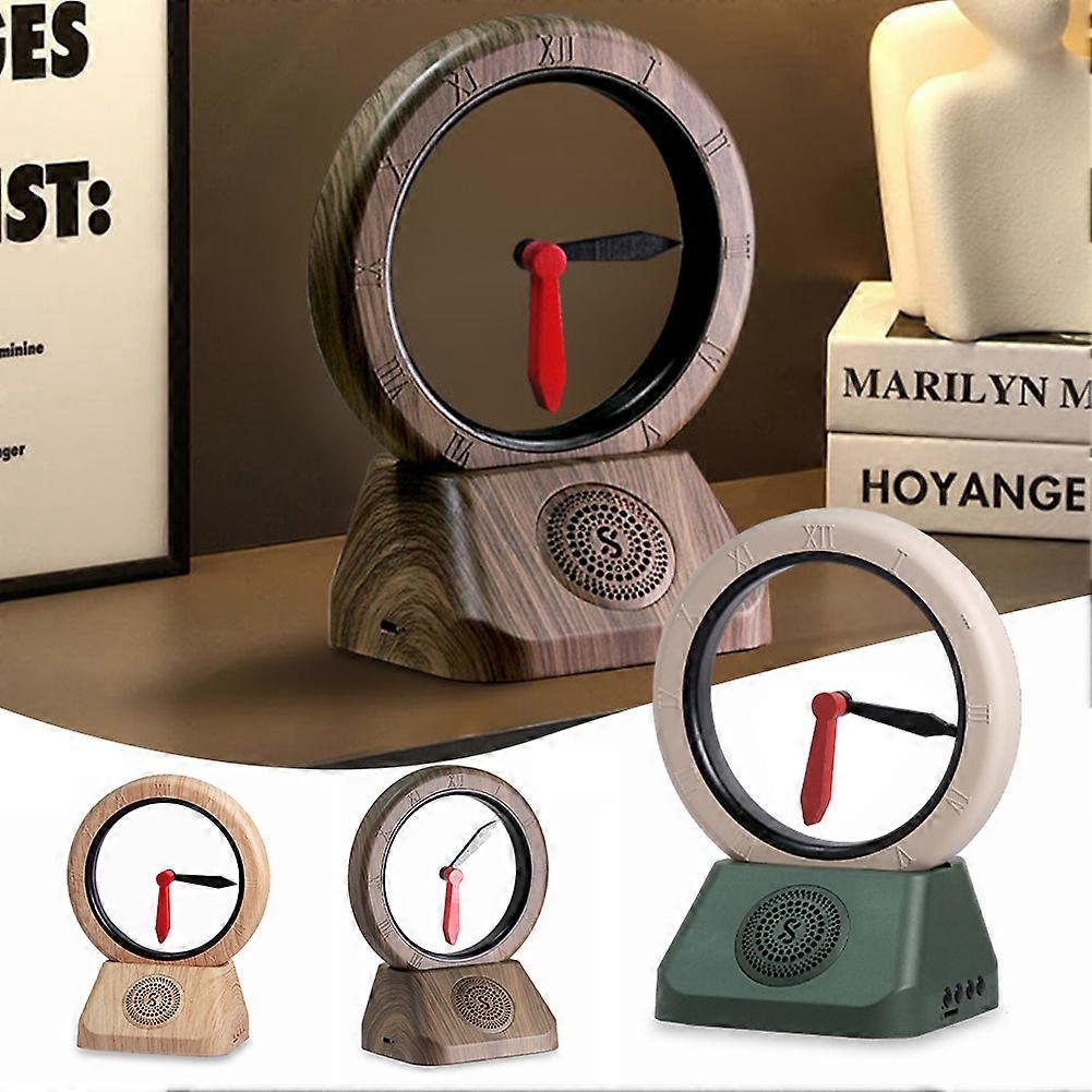 Retro Clock Bluetooth-Compatible Speaker Multifunctional Stereo Music Speaker Gift for Birthday