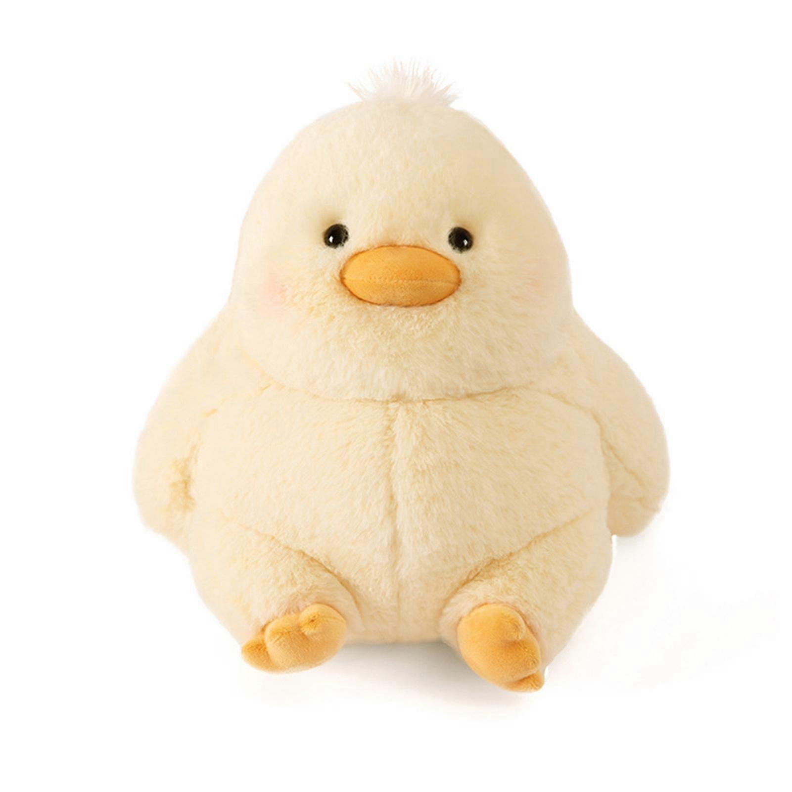 Cartoon Duck Plush Toy Lovely Sitting Little Yellow Duck Stuffed Doll Kid Gifts