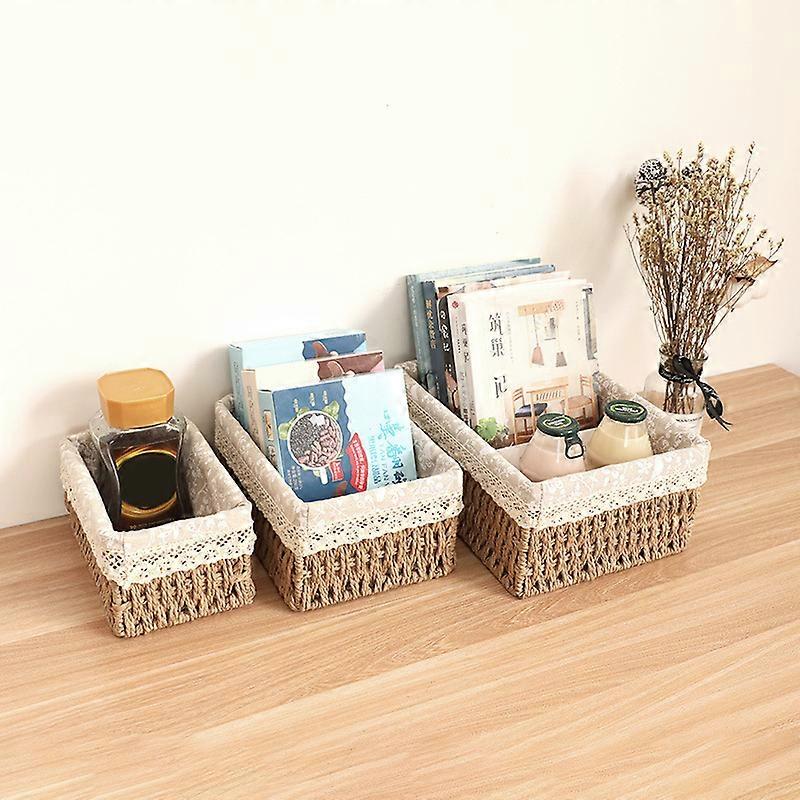 Handmade Storage Baskets Woven Decorative Organizing Home Nesting Organizing Baskets for Bedroom