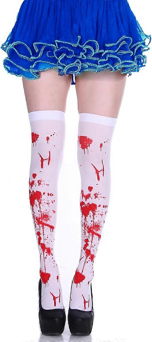 Knee Socks Soft Thigh High Socks Over the Knee for Halloween Pattern Funny Party Dance Cosplay Carnival Game Events