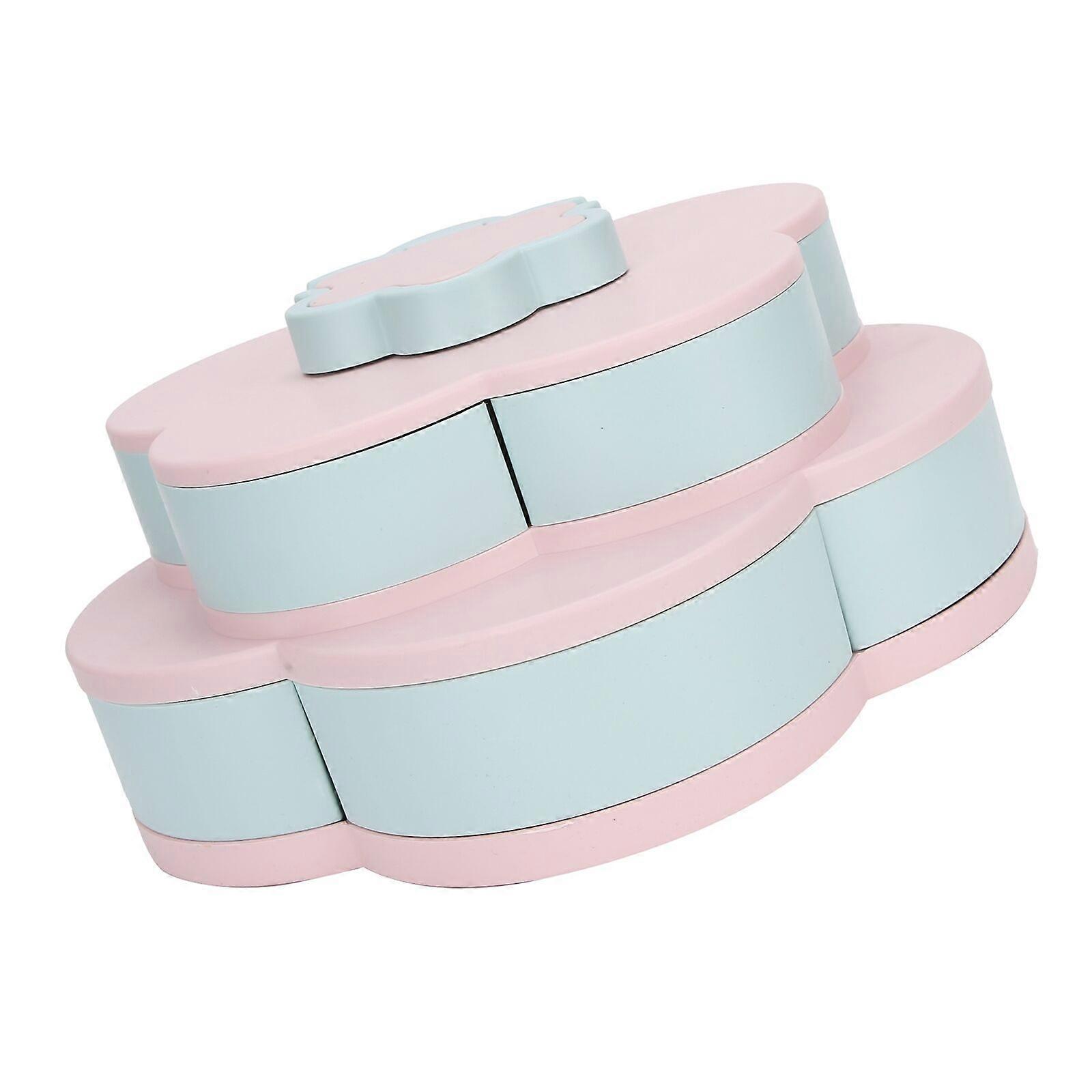 Snack Storage Tray Rotating Dry Fruit Box Candy Multi Compartment Nut Serving Platter