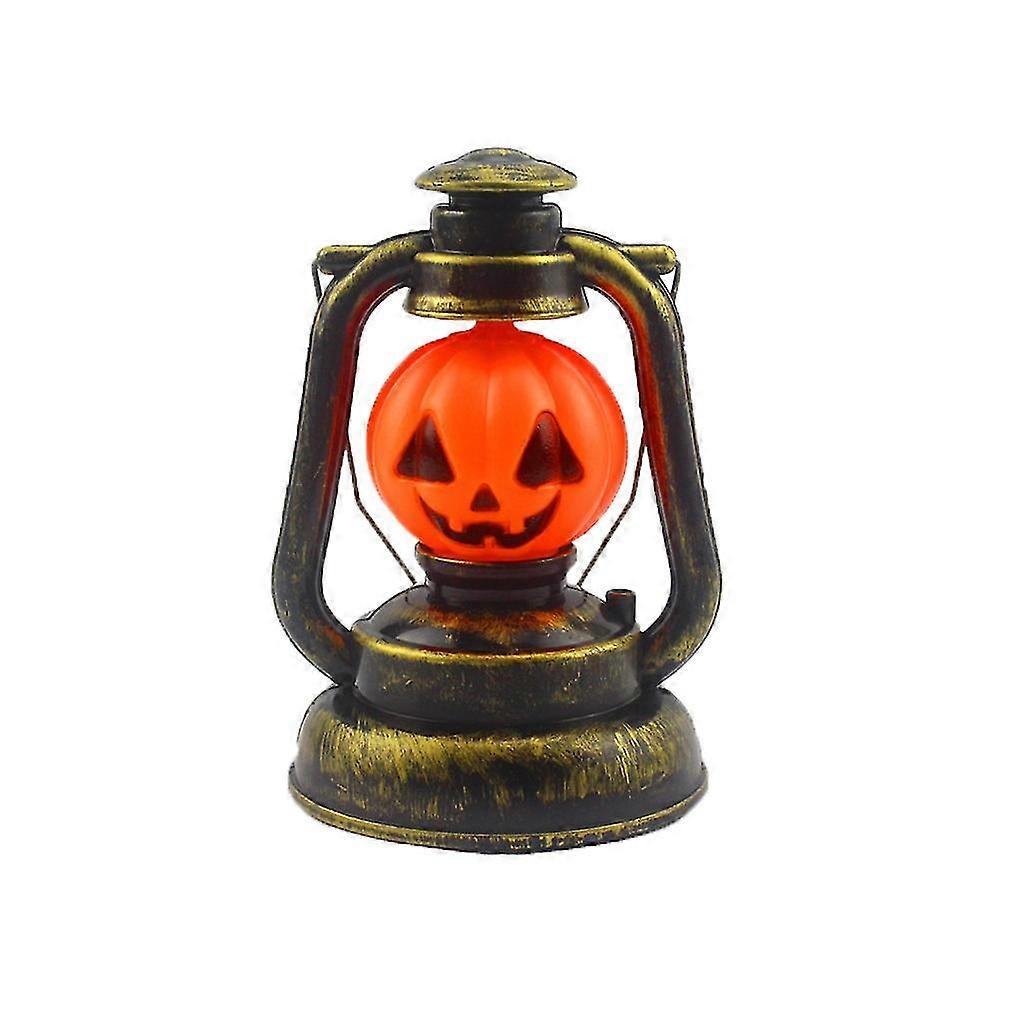Halloween Portable Kerosene Lamp Pumpkin Witch Skull Lantern With Voice
