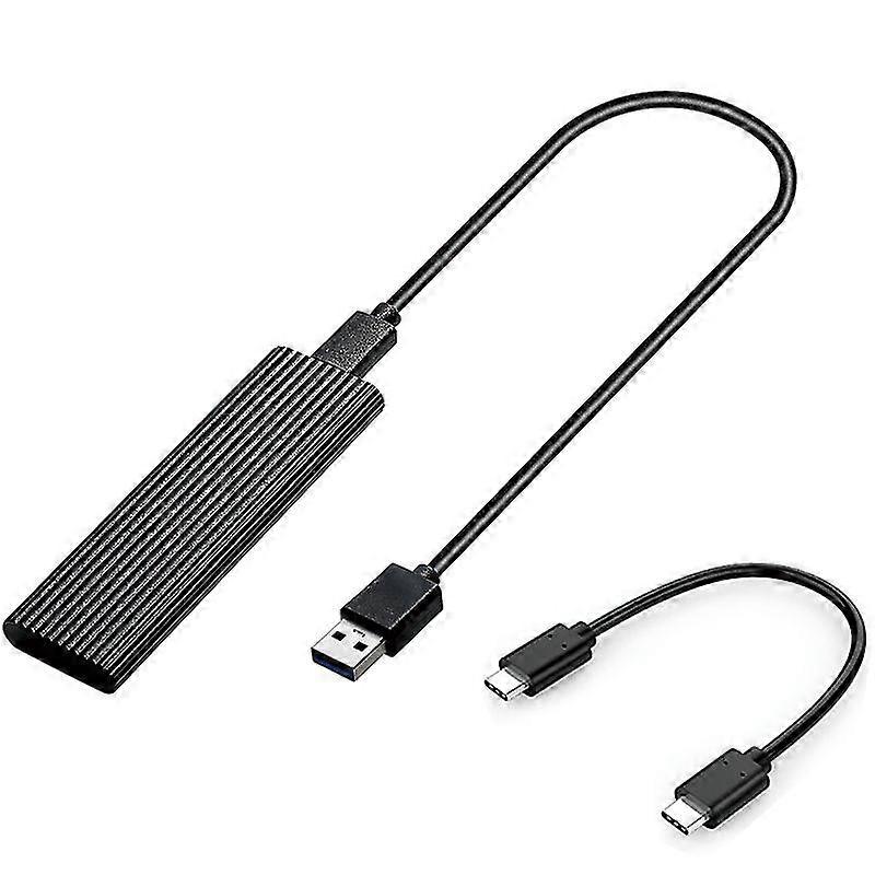 USB C/USB to NVME and Sata NGFF SSD External Enclosure Adapter ,USB C 3.1 Gen 2 10Gbps M.2 NVME or 6Gbps SATA(Black)