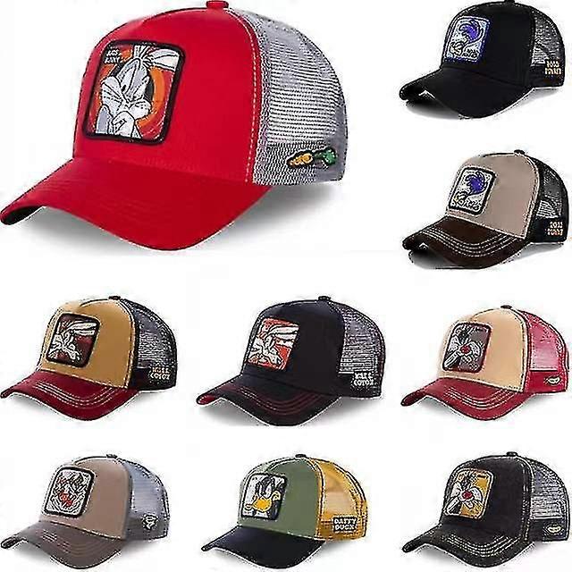 Animal Bird Duck Mesh Trucker Hat Snapback Square Patch Unisex Baseball Caps