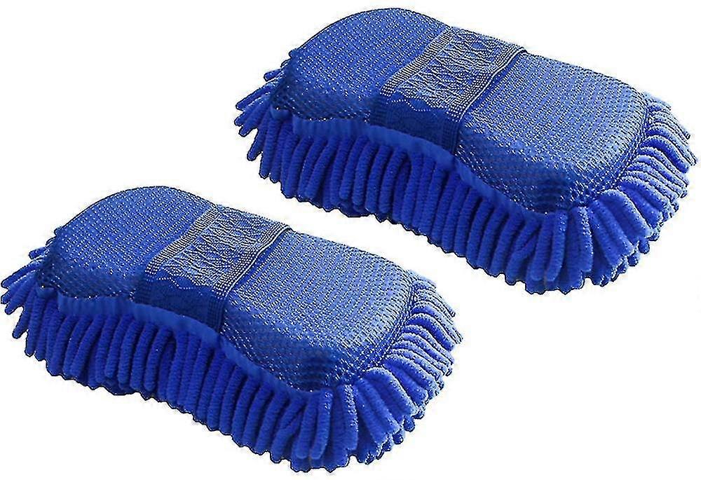 Pack Of 2 Car Wash Glove With Built-in Hand Strap Dry And Wet Dual Use