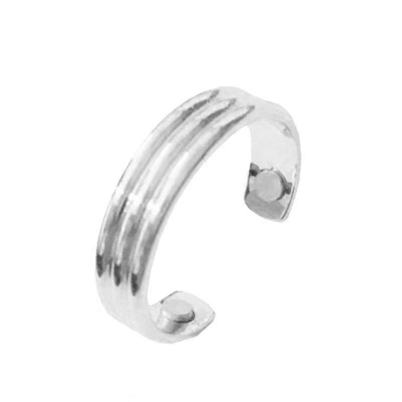Apolloostory Lymphatic Drainage Therapeutic Magnetic Ring Silver