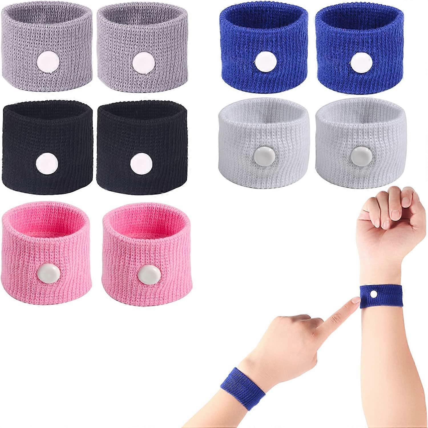 5 Pairs Motion Sickness Bands, Nausea Wristbands for Car Sickness, Relief Wristbans for Mornig Sea Flying Travel