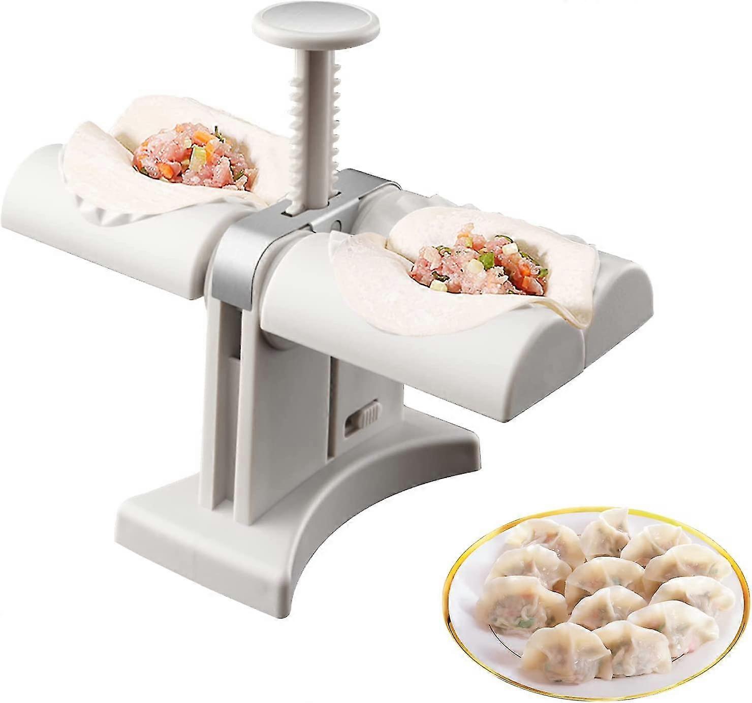 Dumpling Maker, Household Double Head Automatic Dumpling Press Mold Ravioli Making Mold Tool, Make Dumplings Empanadas Quickly