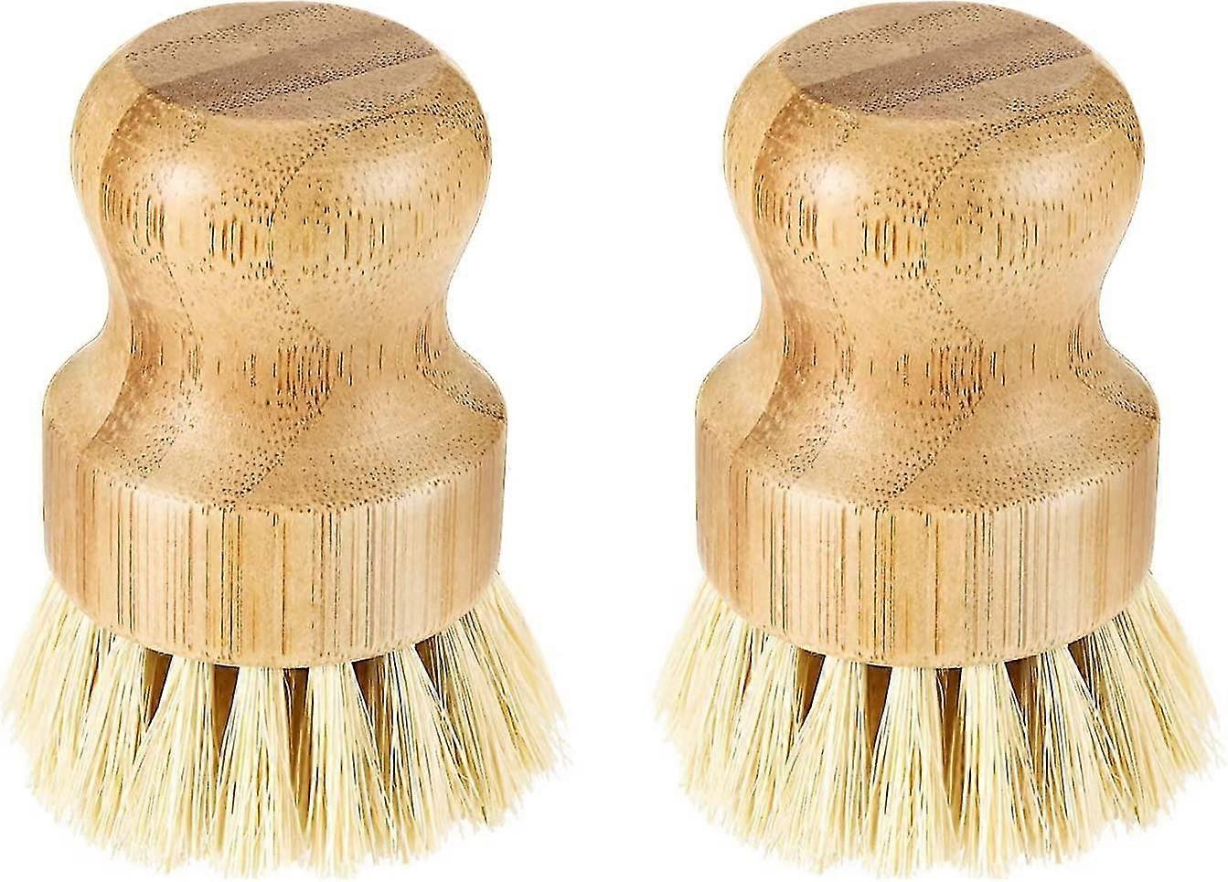 Bamboo Dish Brush,wooden Round