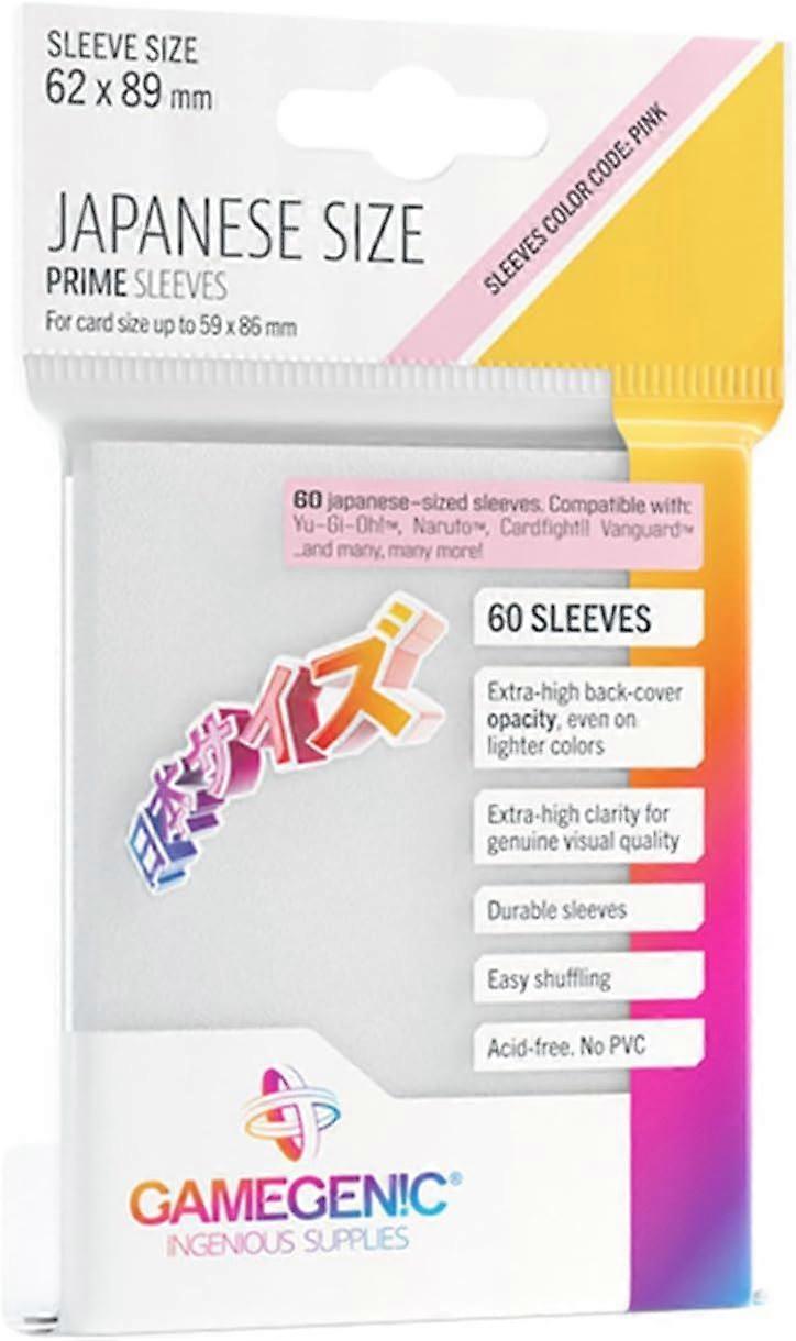 Gamegenic Prime Japanese Sized Sleeves White (60ct)