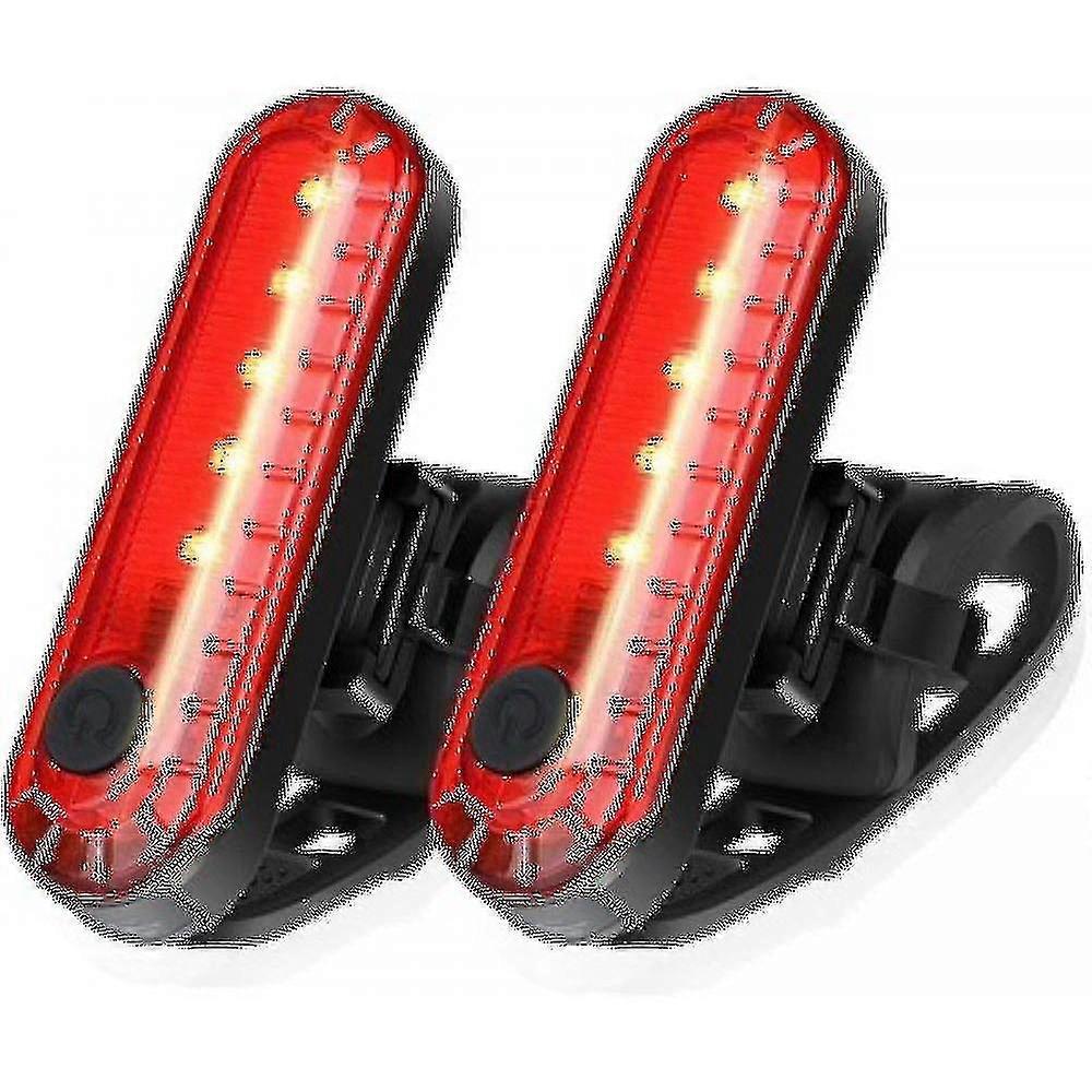 2pcs Usb Rechargeable Led Bike Tail Light(red Light)