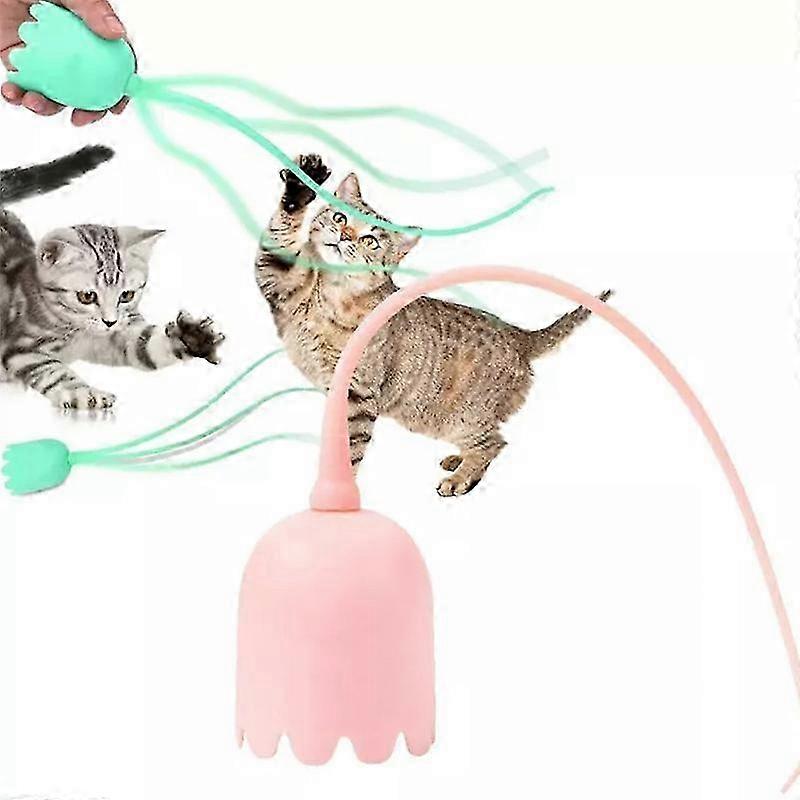 Swinging Tail Cat Toy, Swinging Tail Teaser, Automatisk silikone Tail Teaser Legetøj
