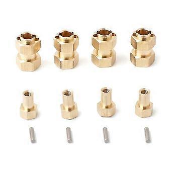 4 stuks messing verlengde wiel hexuitdraai naaf adapter 9750 voor trx4m -4M 1/18 RC Crawler Auto Upgrades Onderdelen Acc