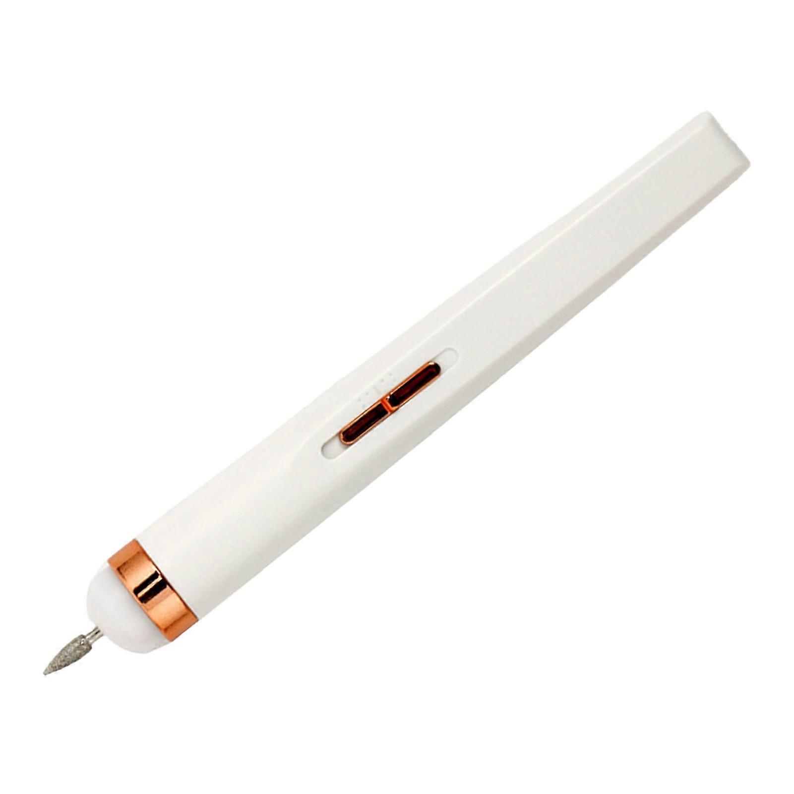 Electric Nail Grinding Machine LED Lighting 4 Gear Adjustable Rechargeable Nail Drill Machine White