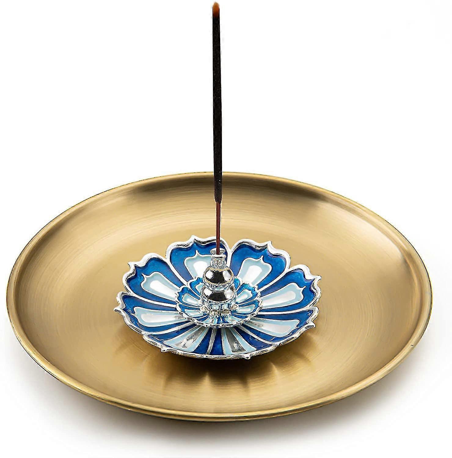 Røgelse Holder Lotus Røgelse Brænder Røgelse Holder Messing Røgelse Holder Imiteret Kobberlegering Røgelse Plade Røgelse Stick