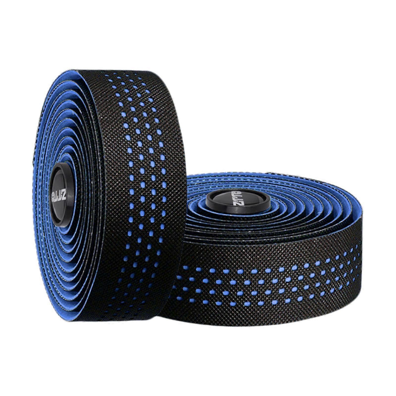 2x EVA PU Bike Handlebar Tape Bar Tapes Handle Wraps Anti Slip Wrap Blue