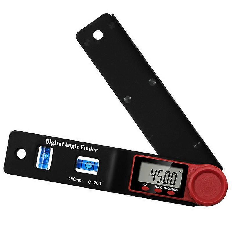 2 in 1 Digital Inclinometer Angle Measurer Spirit Level Angle Ruler Electronic Goniometer Measuring Angle Measuring Tool (A)