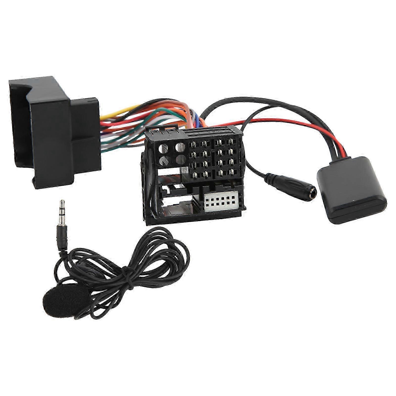 Car Wireless Audio AUX Input Cable Adapter Bluetooth 5.0 with Microphone Replacement for E46 320i 320ci