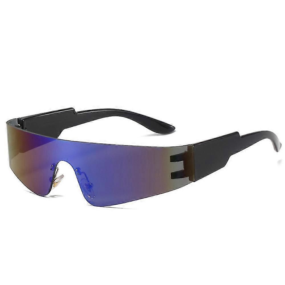 Gafas de sol Fashion Oversized Flat Top Futuristic Sunglasses, gafas de una sola pieza