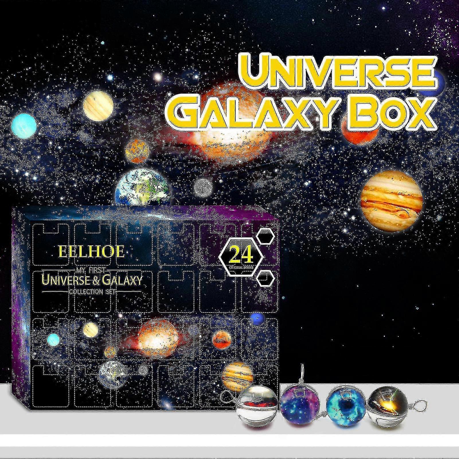 24pcs Universe Galaxy Christmas Advent Calendar Gift Box 24 Different Planetary Christmas Countdown Gifts-yujia