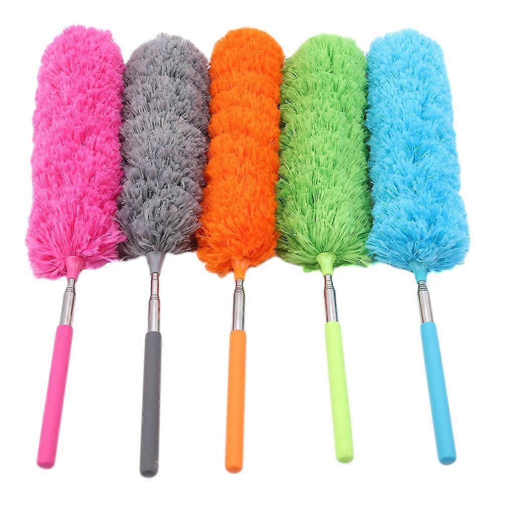 5Pcs Extendable Duster, Microfiber Cloth, Cleaning Brush, Washable Adjustable Extendable With Telescopic Bar