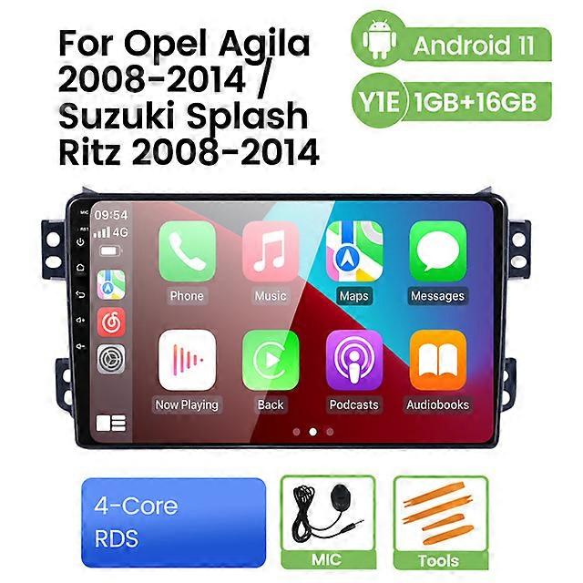 Android 11 Car Radio Player 8G+128G For 2008-2014 OPEL Agila 2008-2012 SUZUKI Splash Ritz GPS Navigation Stereo Unit SWC WIFI