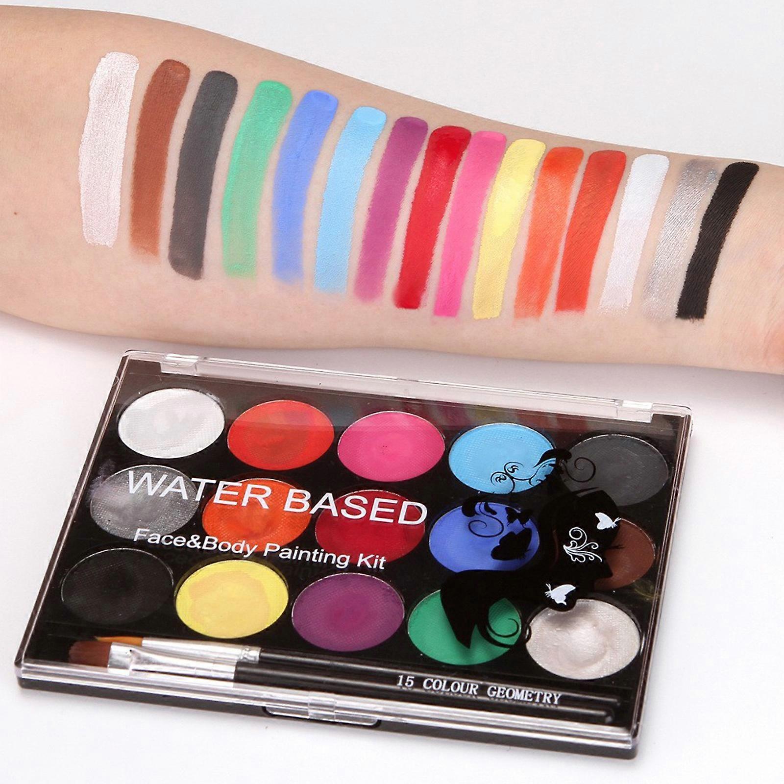 Face Body Paint Set, 15 Farben Malpalette Make-up-Kit