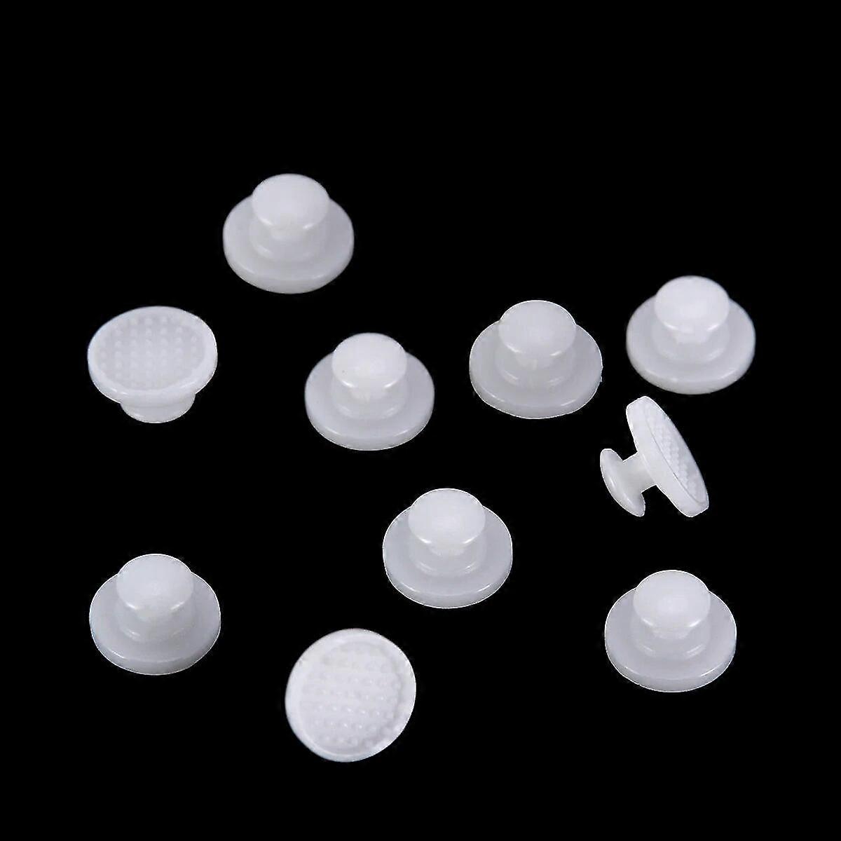 10pcs  Dental Orthodontic Composite Ceramic Lingual Buttons Bondable Round / Rectangular Base