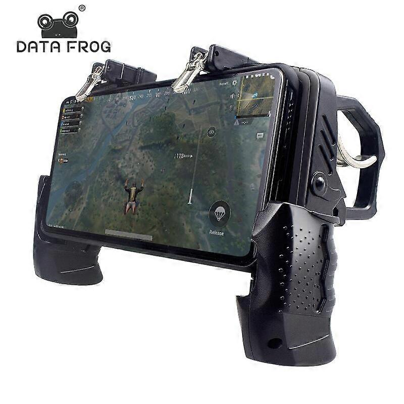 DATA FROG K21 Mobile Game Controller for PUBG Aim Trigger Fire Buttons L1R1 Shooter Joystick for 4.7-6.5 inch iPhone/Android