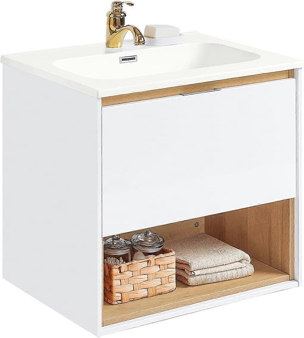 SoBuy Floating Under Sink Cabinet Vanity Unit with Drawer
