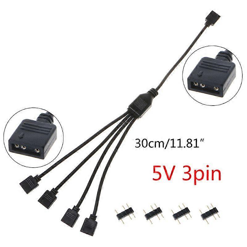 5V 3Pin Interface Transfer Extension Cable RGB Splitter for A-SUS MSI Motherboard Aura Sync Hub